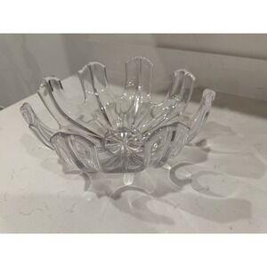 Vtg Cofrac France Art Verrier Crystal Centerpiece Bowl